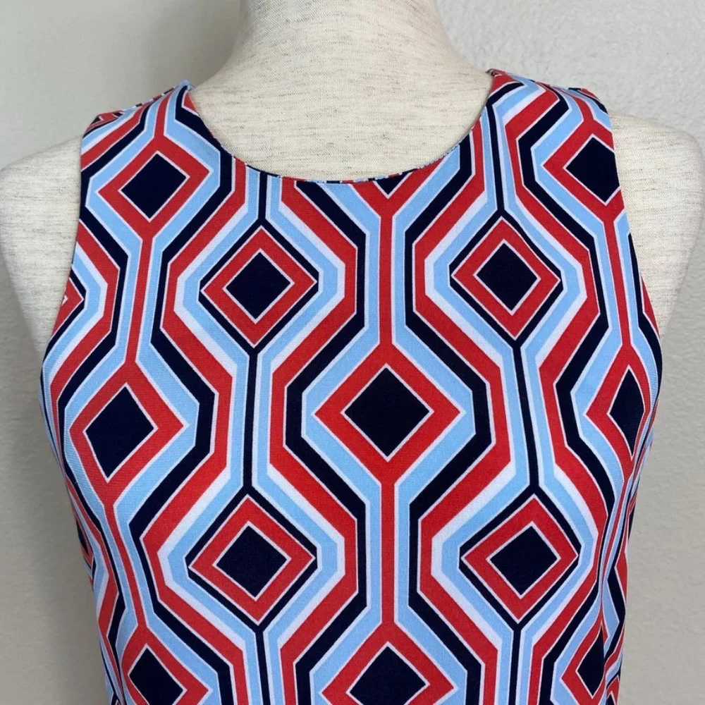 MICHAEL KORS geometric sleeveless dress. Sz S EUC